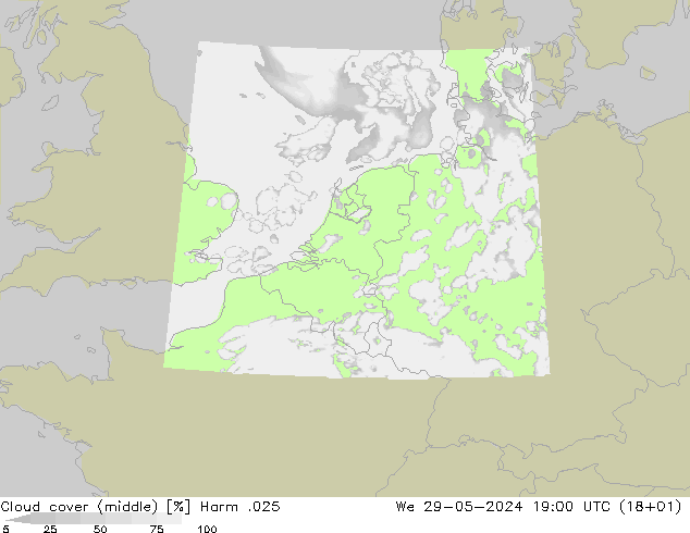 oblačnosti uprostřed Harm .025 St 29.05.2024 19 UTC