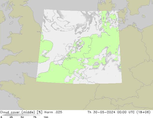 Wolken (mittel) Harm .025 Do 30.05.2024 00 UTC