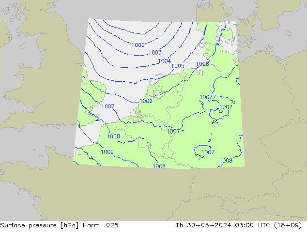 Luchtdruk (Grond) Harm .025 do 30.05.2024 03 UTC