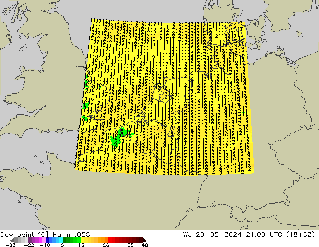 Ponto de orvalho Harm .025 Qua 29.05.2024 21 UTC