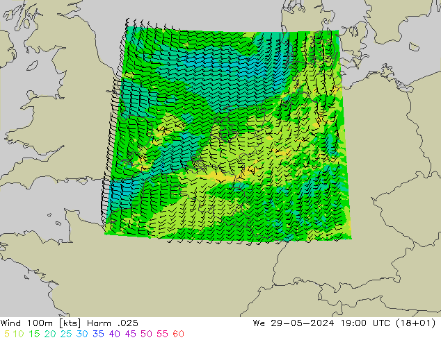 Wind 100m Harm .025 Mi 29.05.2024 19 UTC