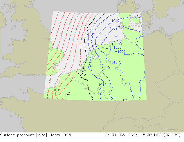 Luchtdruk (Grond) Harm .025 vr 31.05.2024 15 UTC