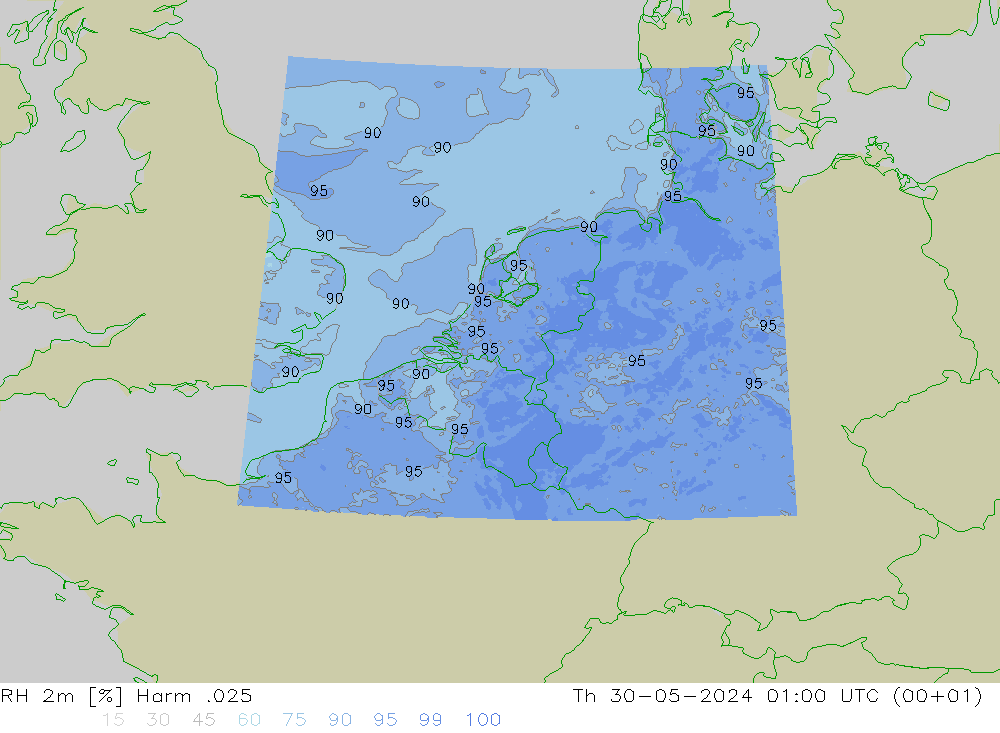 RH 2m Harm .025 Th 30.05.2024 01 UTC