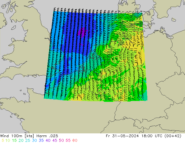 Wind 100m Harm .025 Fr 31.05.2024 18 UTC