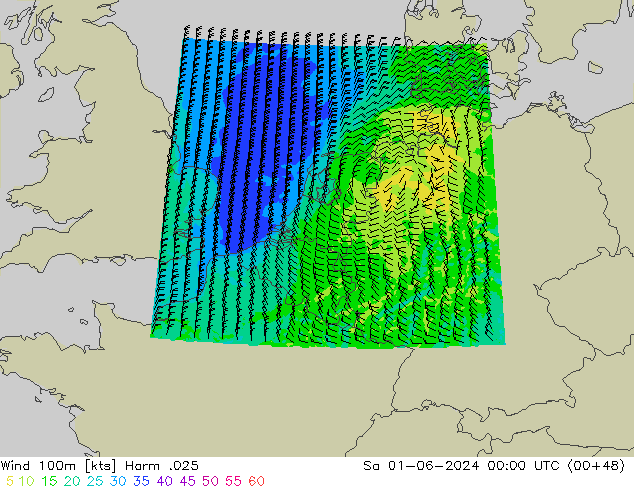 Wind 100m Harm .025 Sa 01.06.2024 00 UTC