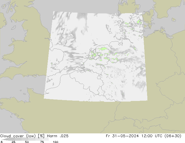 zachmurzenie (niskie) Harm .025 pt. 31.05.2024 12 UTC