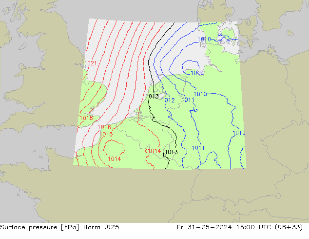 Presión superficial Harm .025 vie 31.05.2024 15 UTC