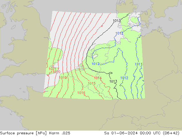 Luchtdruk (Grond) Harm .025 za 01.06.2024 00 UTC