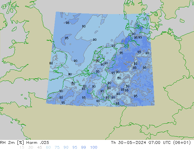 RH 2m Harm .025 Čt 30.05.2024 07 UTC