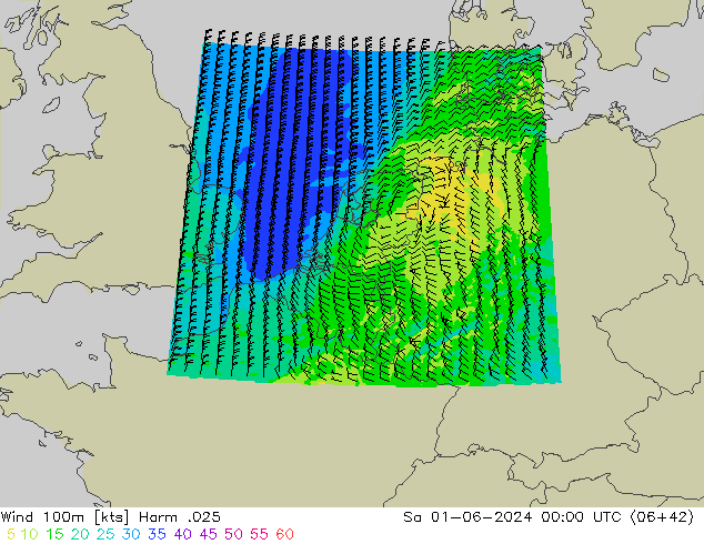 Wind 100m Harm .025 So 01.06.2024 00 UTC