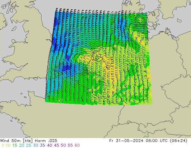 ветер 50 m Harm .025 пт 31.05.2024 06 UTC