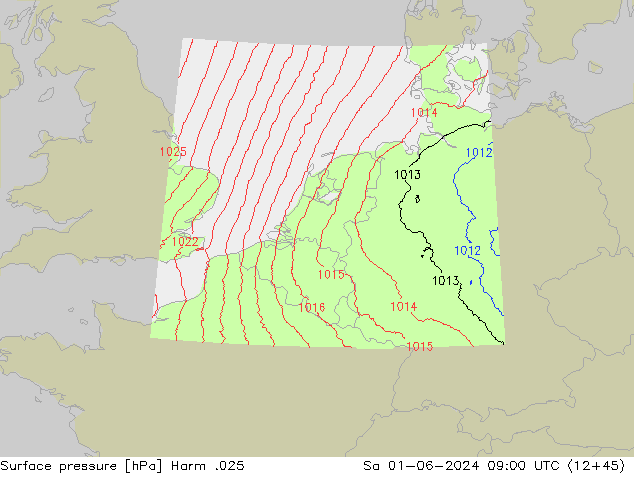 Luchtdruk (Grond) Harm .025 za 01.06.2024 09 UTC