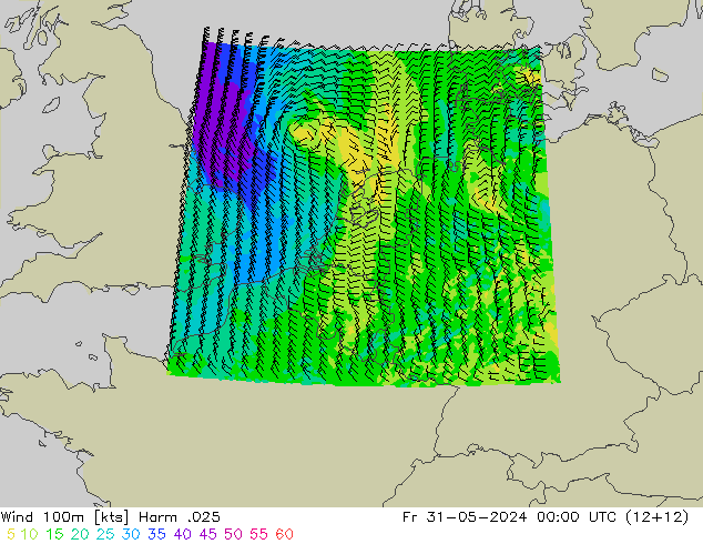 Wind 100m Harm .025 Pá 31.05.2024 00 UTC