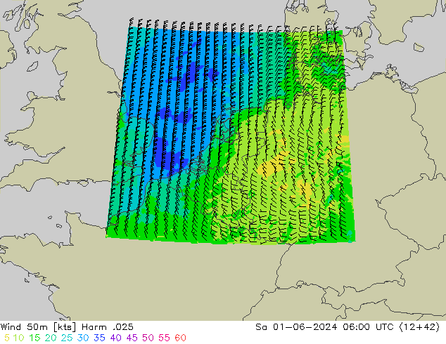 Wind 50m Harm .025 Sa 01.06.2024 06 UTC