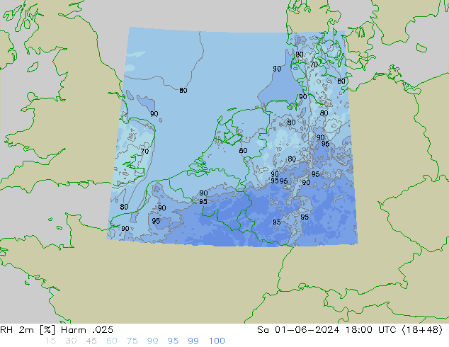 RH 2m Harm .025 Sa 01.06.2024 18 UTC
