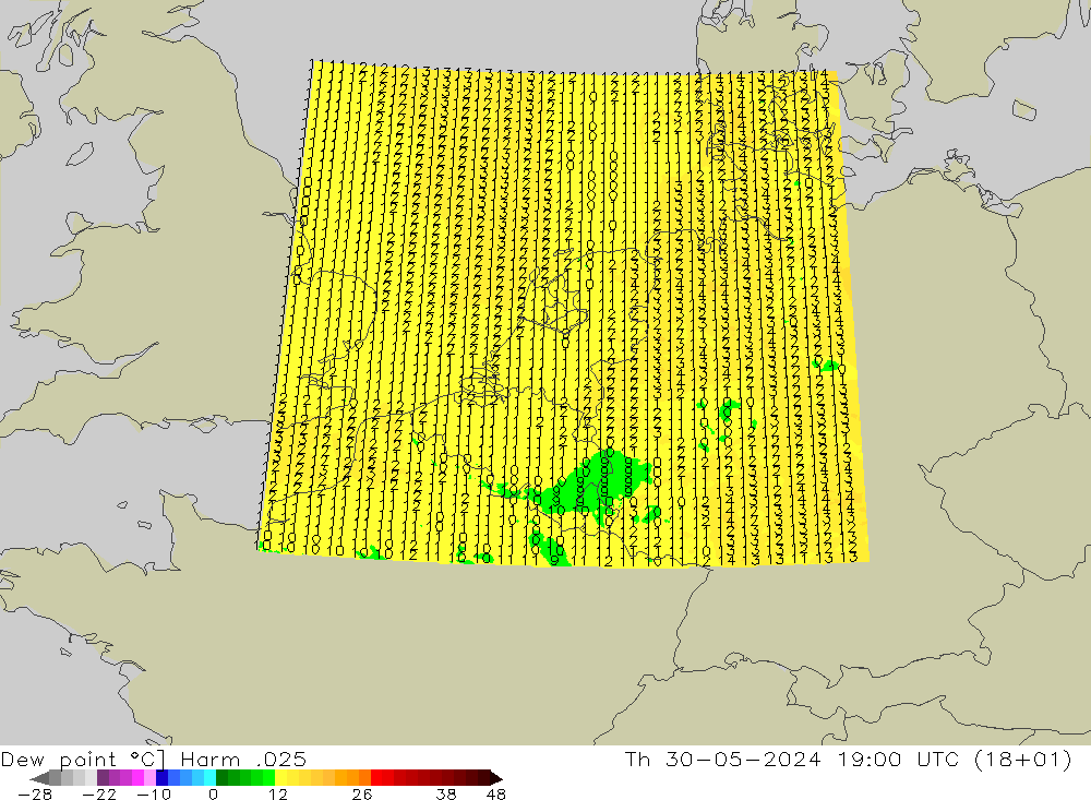 Dew point Harm .025 Th 30.05.2024 19 UTC