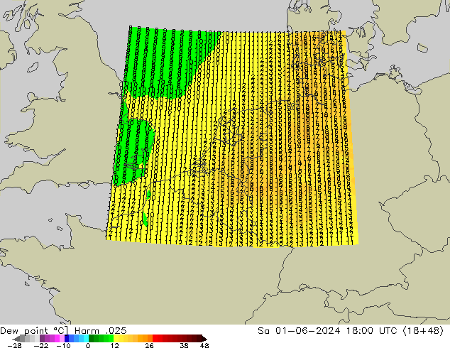 Dew point Harm .025 Sa 01.06.2024 18 UTC