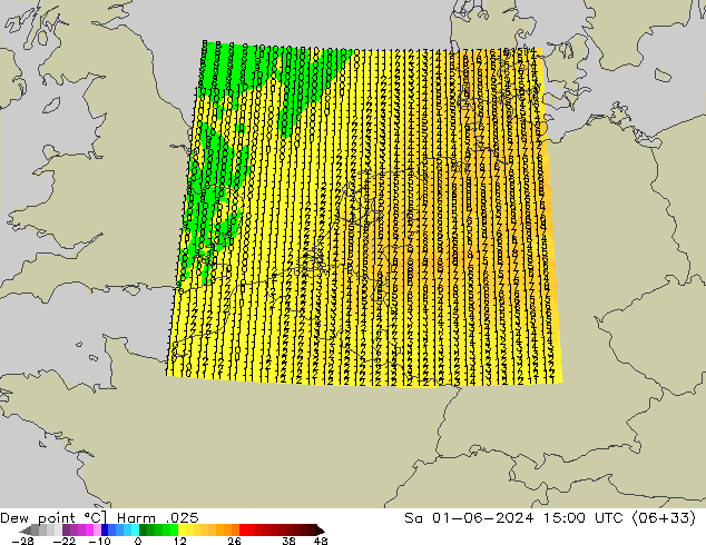 Dew point Harm .025 Sa 01.06.2024 15 UTC