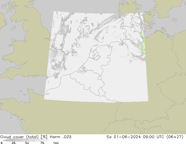 Nubes (total) Harm .025 sáb 01.06.2024 09 UTC