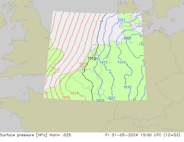 Luchtdruk (Grond) Harm .025 vr 31.05.2024 15 UTC