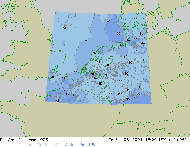 RH 2m Harm .025 Fr 31.05.2024 18 UTC