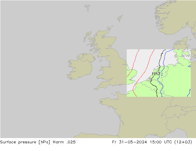 приземное давление Harm .025 пт 31.05.2024 15 UTC