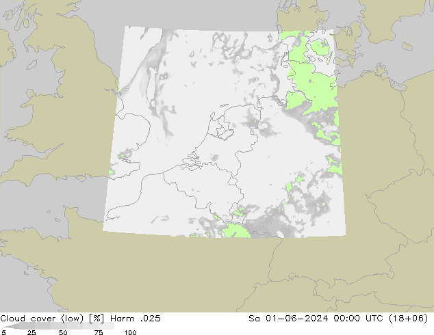 Nubes bajas Harm .025 sáb 01.06.2024 00 UTC