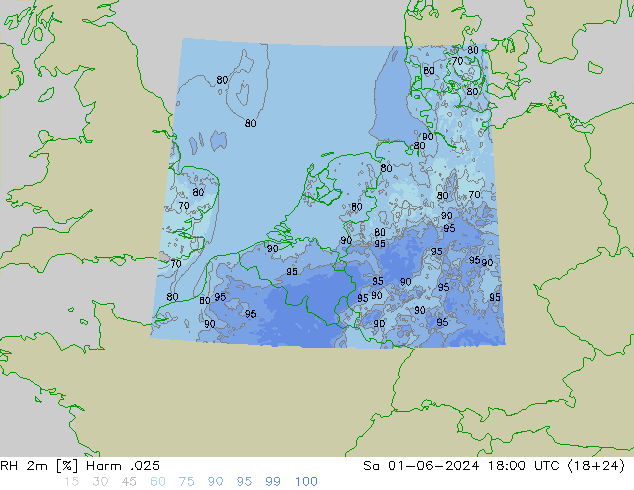 RH 2m Harm .025 Sa 01.06.2024 18 UTC