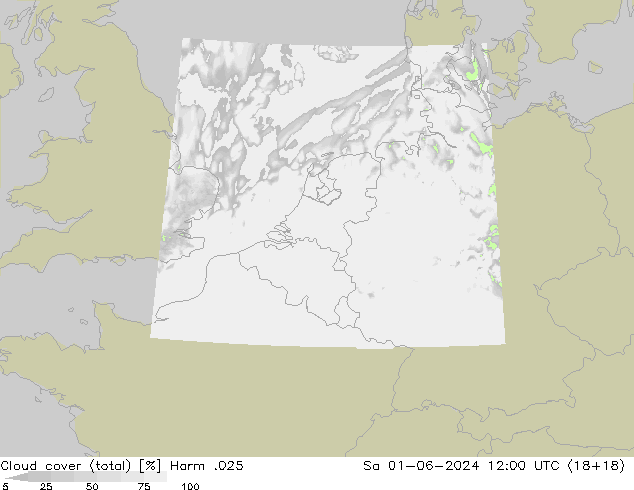 zachmurzenie (suma) Harm .025 so. 01.06.2024 12 UTC