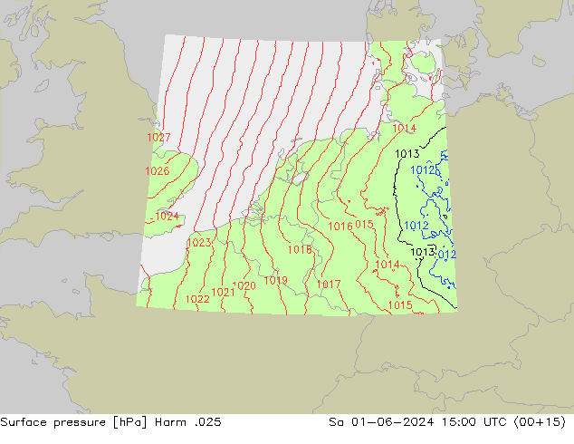 приземное давление Harm .025 сб 01.06.2024 15 UTC