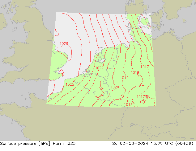 Atmosférický tlak Harm .025 Ne 02.06.2024 15 UTC
