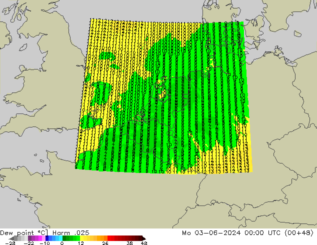 Dew point Harm .025 Mo 03.06.2024 00 UTC