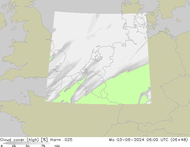 Cloud cover (high) Harm .025 Mo 03.06.2024 06 UTC