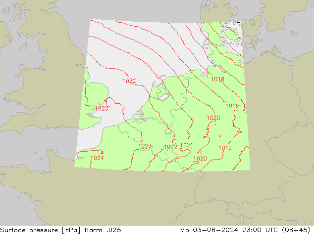 Luchtdruk (Grond) Harm .025 ma 03.06.2024 03 UTC