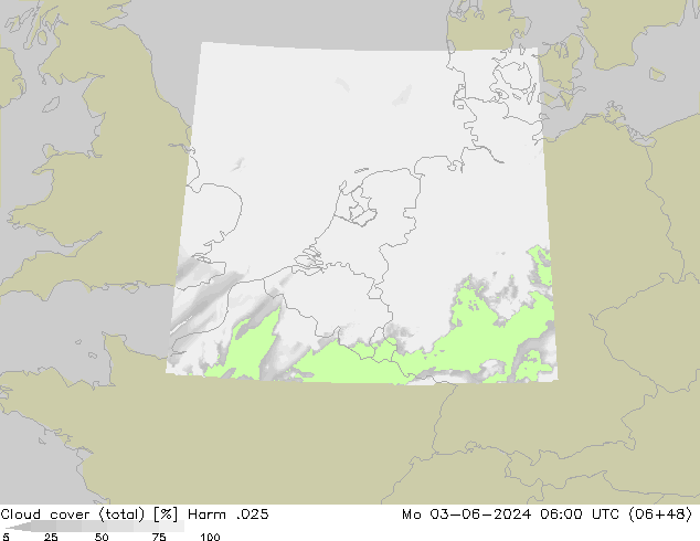 Nubes (total) Harm .025 lun 03.06.2024 06 UTC