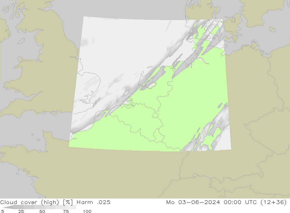 Nubes altas Harm .025 lun 03.06.2024 00 UTC