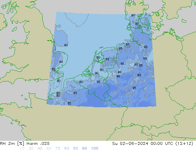 RH 2m Harm .025 dom 02.06.2024 00 UTC