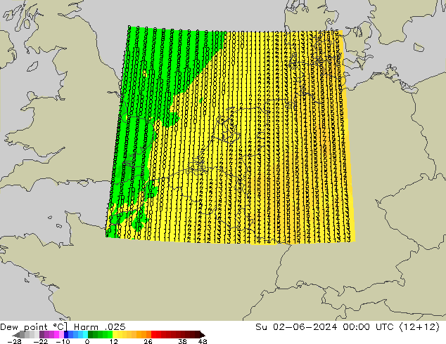 Rosný bod Harm .025 Ne 02.06.2024 00 UTC