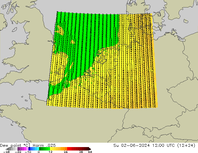 Dew point Harm .025 Su 02.06.2024 12 UTC