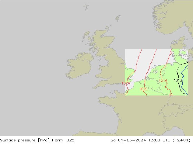 Luchtdruk (Grond) Harm .025 za 01.06.2024 13 UTC