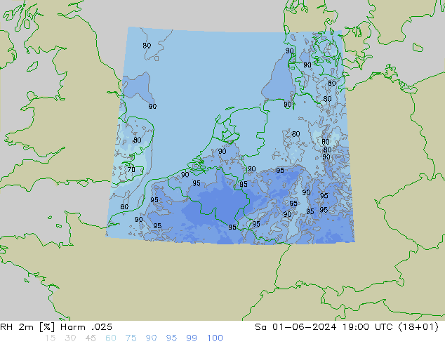 RH 2m Harm .025 So 01.06.2024 19 UTC