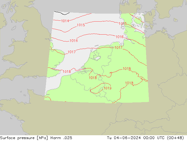 Surface pressure Harm .025 Tu 04.06.2024 00 UTC