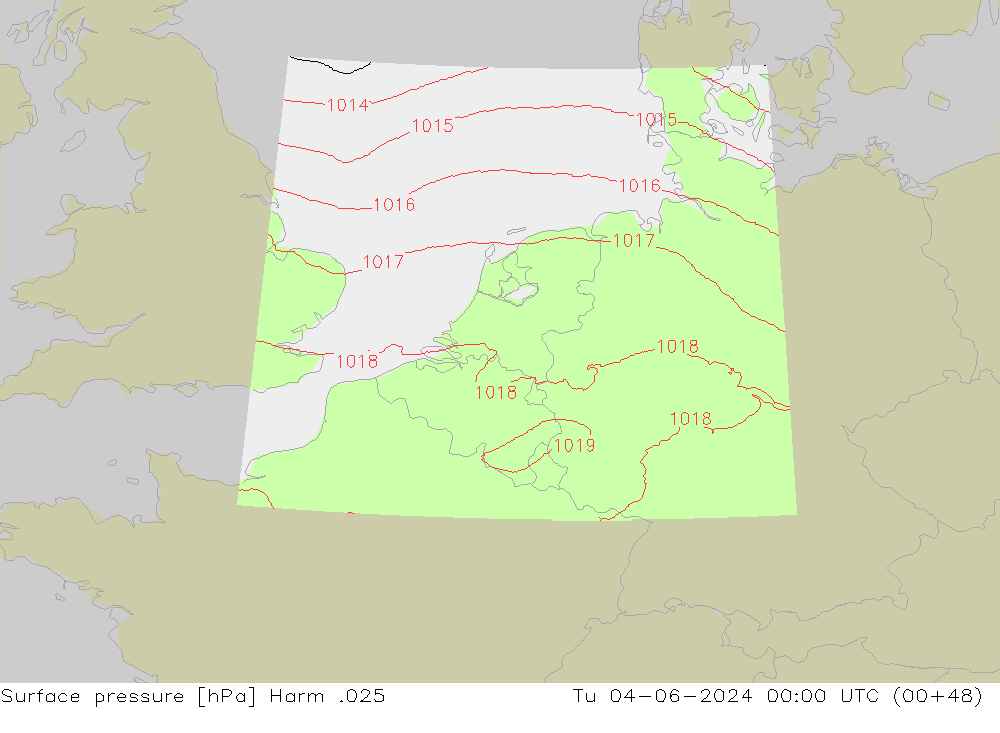 Yer basıncı Harm .025 Sa 04.06.2024 00 UTC