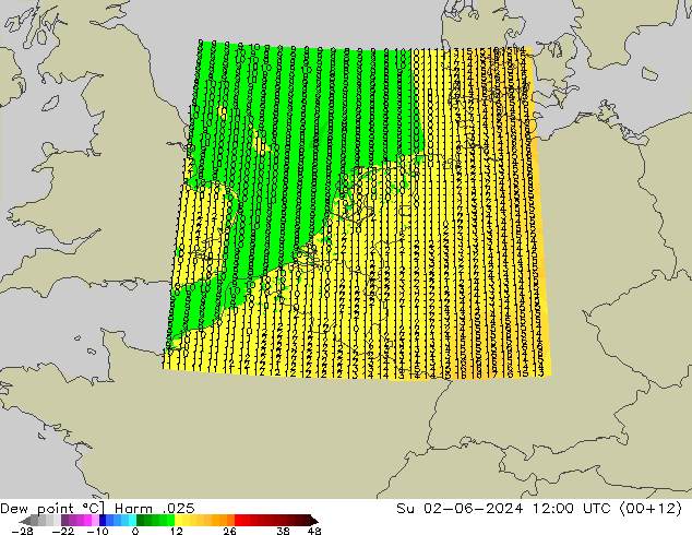 Rosný bod Harm .025 Ne 02.06.2024 12 UTC