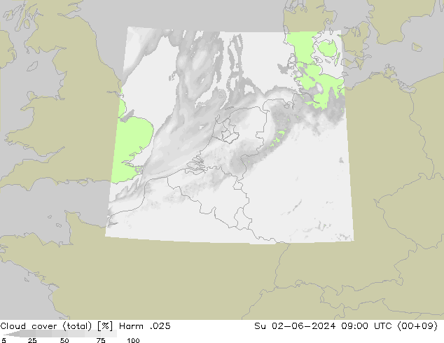 Nubi (totali) Harm .025 dom 02.06.2024 09 UTC