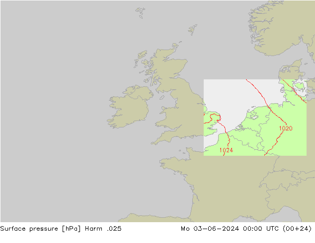 Luchtdruk (Grond) Harm .025 ma 03.06.2024 00 UTC