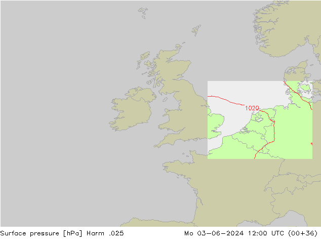 Pressione al suolo Harm .025 lun 03.06.2024 12 UTC