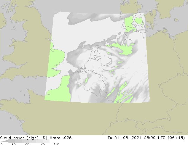 Wolken (hohe) Harm .025 Di 04.06.2024 06 UTC