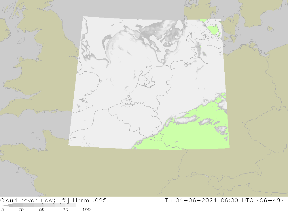nízká oblaka Harm .025 Út 04.06.2024 06 UTC