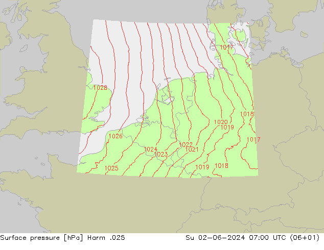 Luchtdruk (Grond) Harm .025 zo 02.06.2024 07 UTC